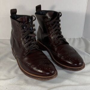 Thursday Boot Company Mens ‘Everyday’ Dark Brown Wingtip Brogue Boots
